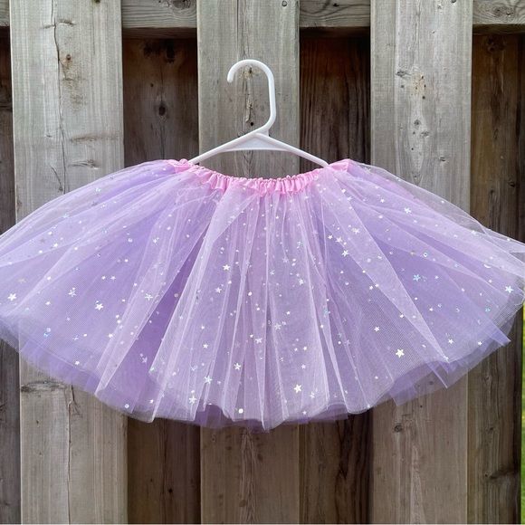 NEW 4 Layer sparkle tutu Pink with Lavender - Picture 3 of 5